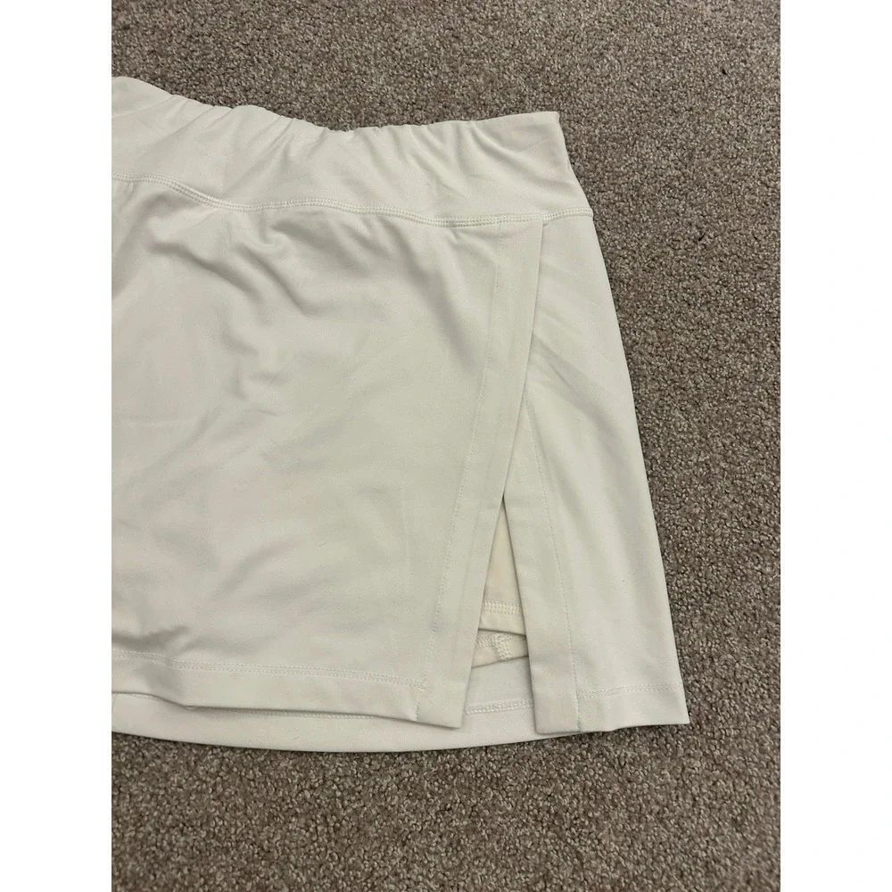 Layers Athletic Skort Womens Medium White Excellent Wrap Front Tennis Golf Skirt